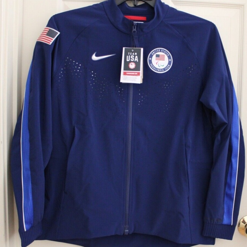 Nike - Team USA Women's  Paralympic Podium Blue Zip Jacket (Small)